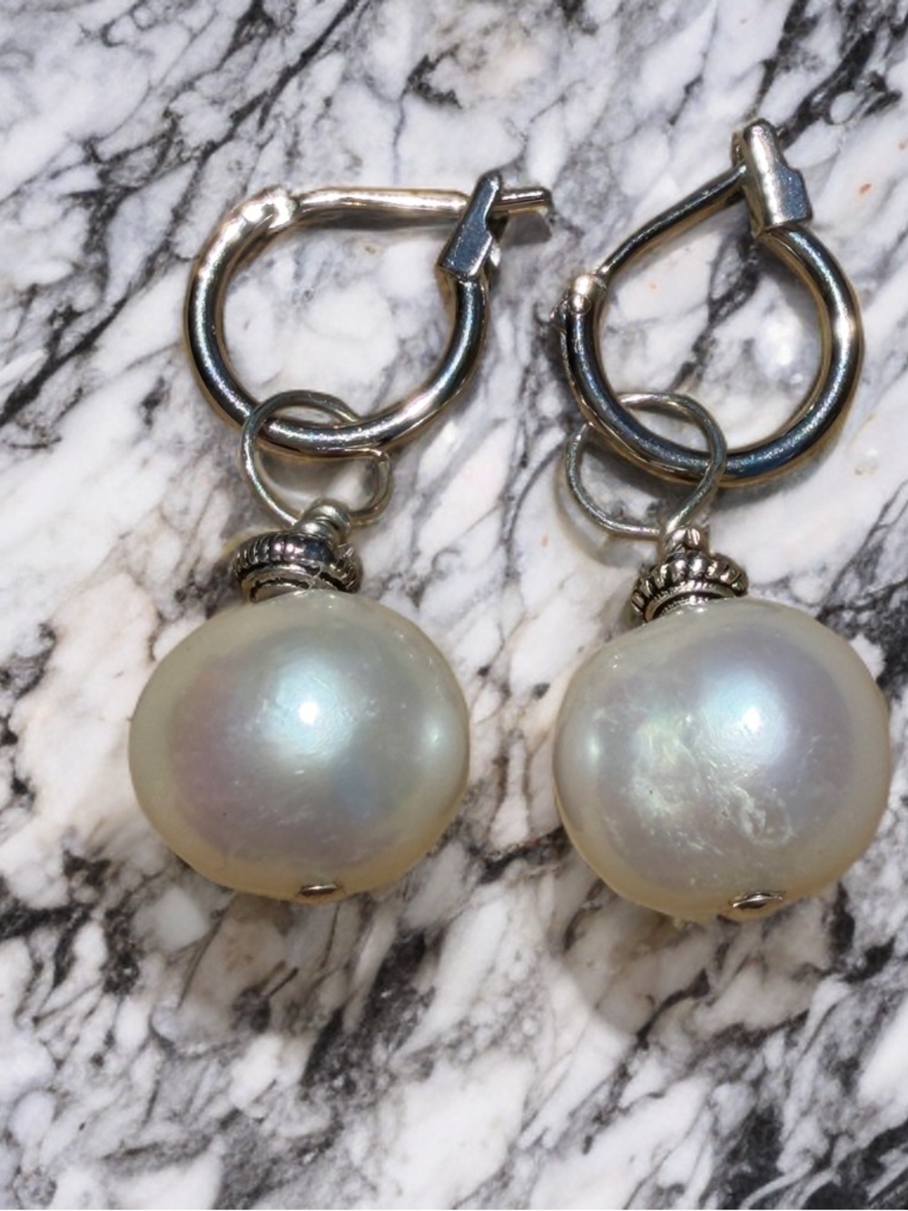 Handmade Gemstone & Pearl Interchangeable Earring Charm Lot w/ Hoops